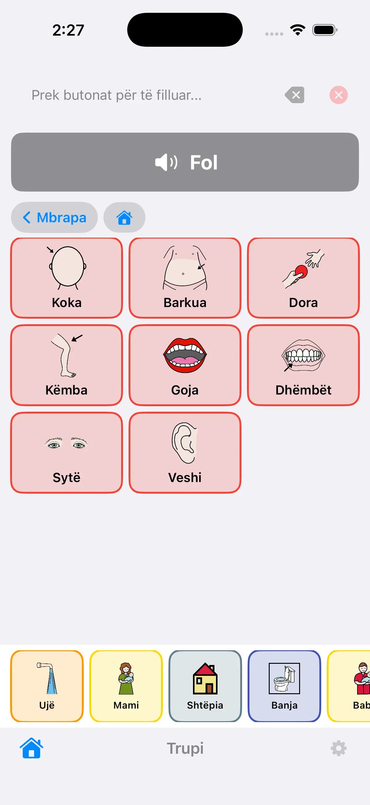FolAACi export and import screen for backing up data